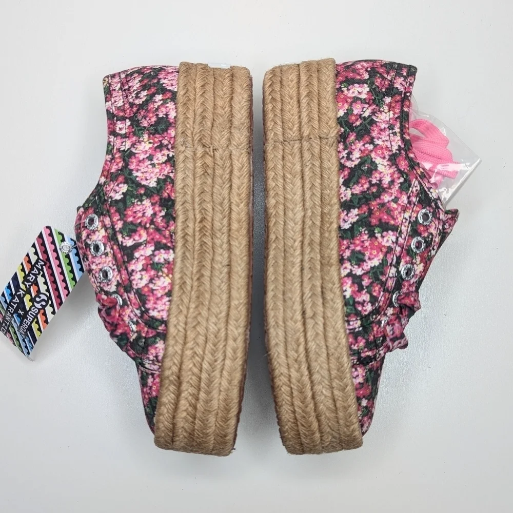 Superga X Mary Katrantzou Fantasy Flowers Platform Sneakers Espadrilles Size 6.5